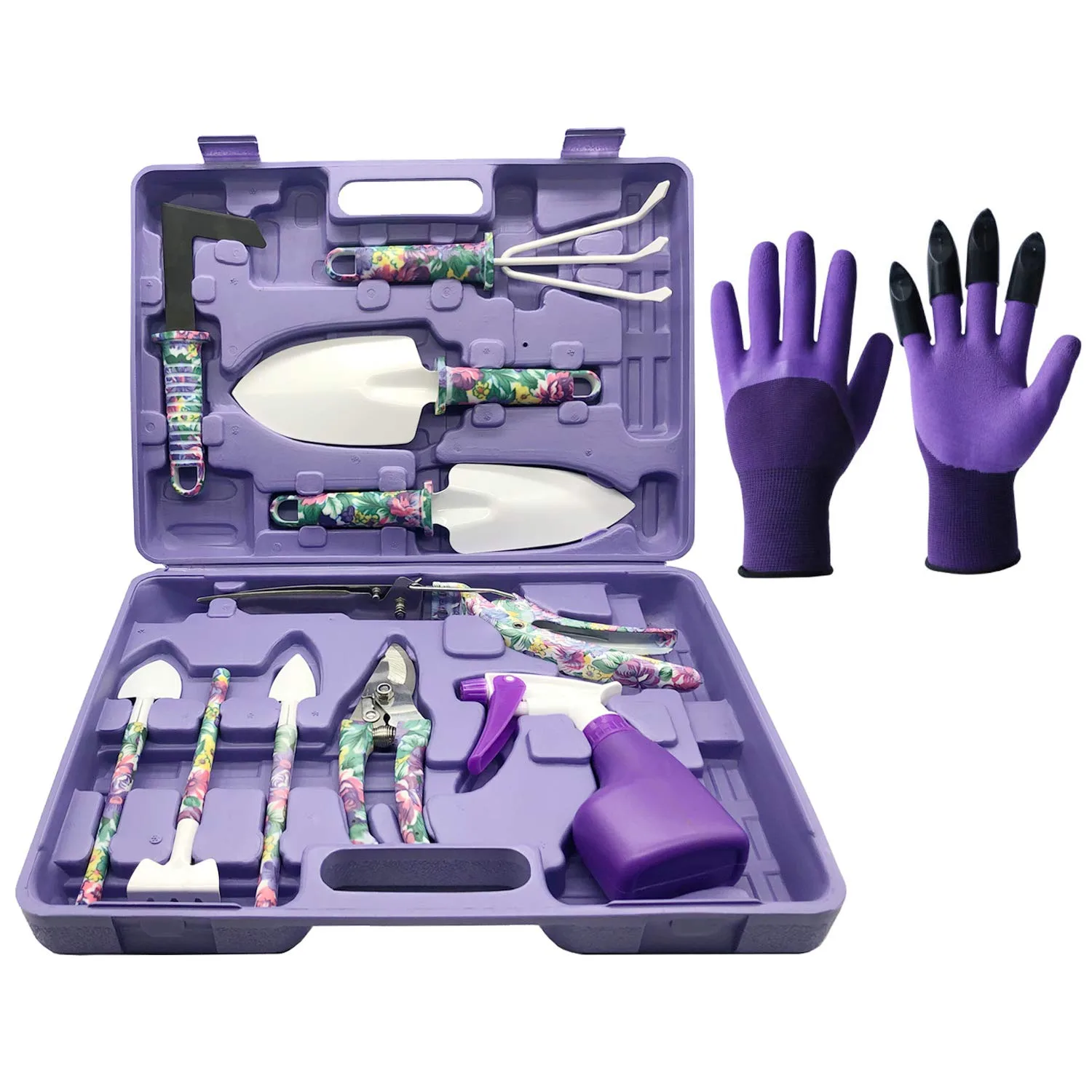 FUZHEN 5 Pieces Garden Tools with Floral Print image 2