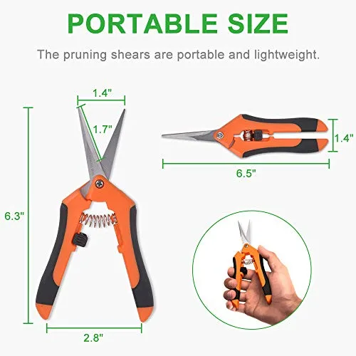 GROWNEER 3 Packs 6.5 Inch Pruning Shears image 2