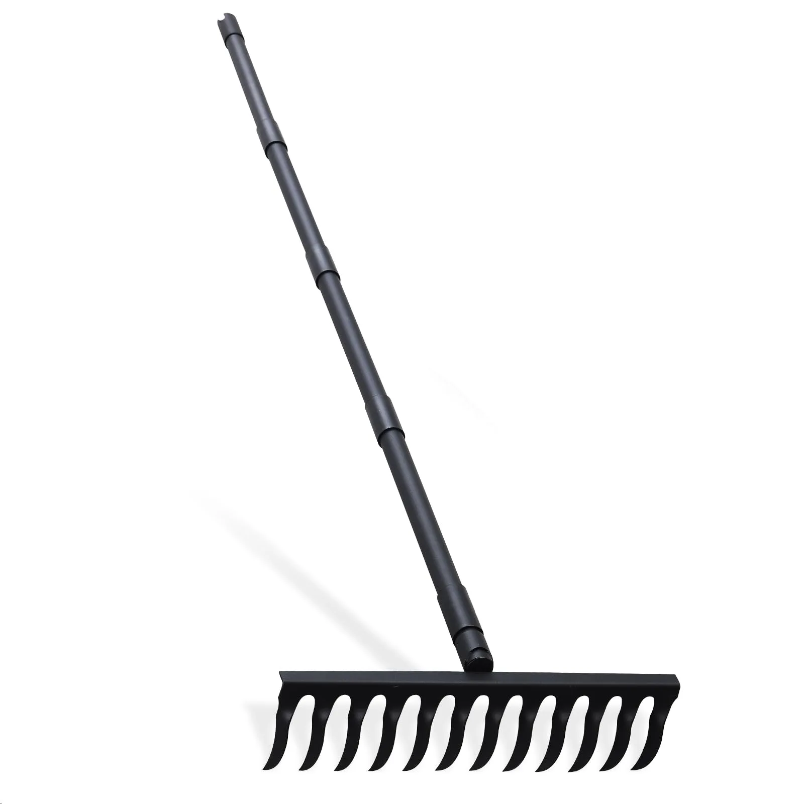 HAKIDZEL Garden Hand Rake Wooden Handle Steel Tines image 3