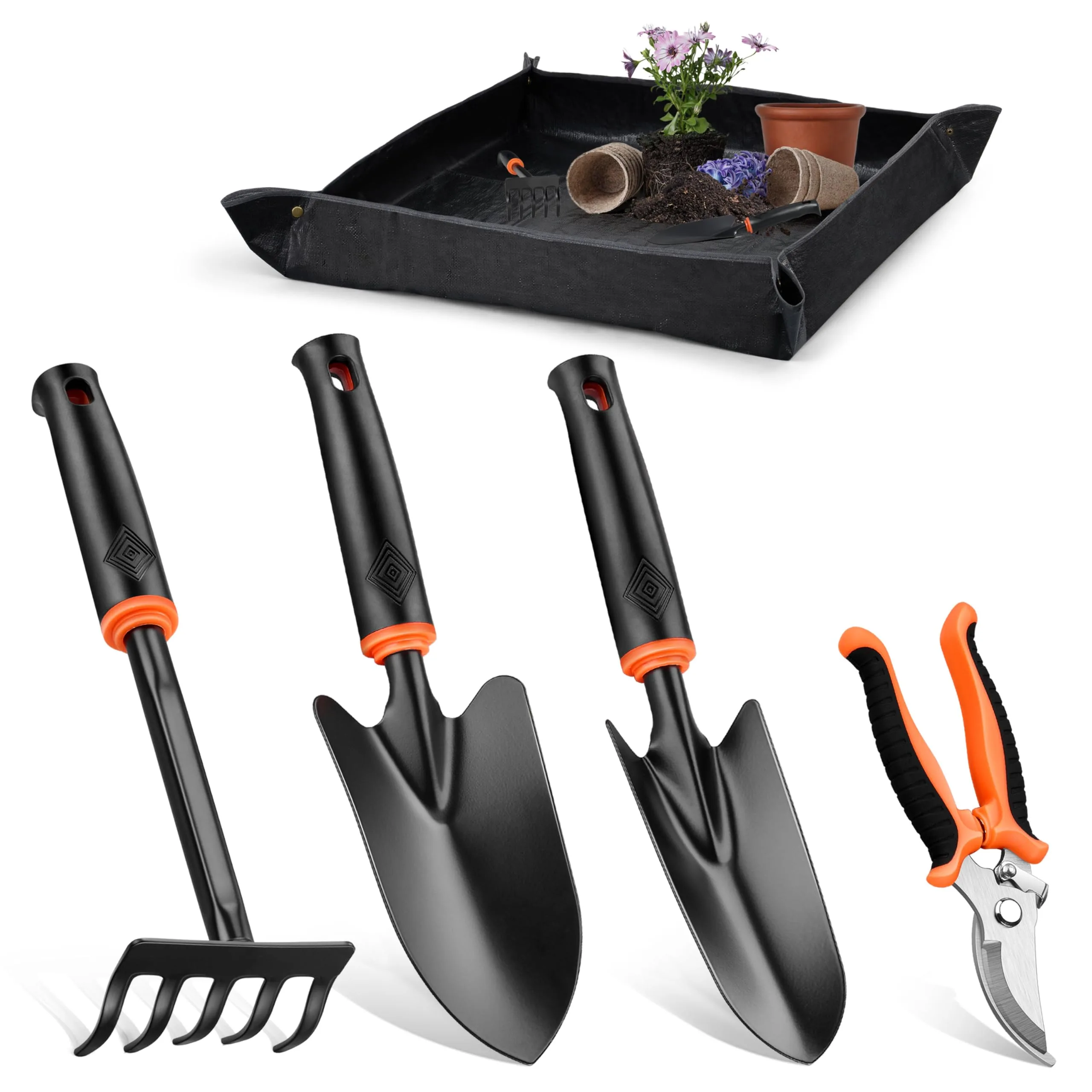 Joyfair Garden Tool Set, 5 Pcs Gardening Hand Tool Kit
