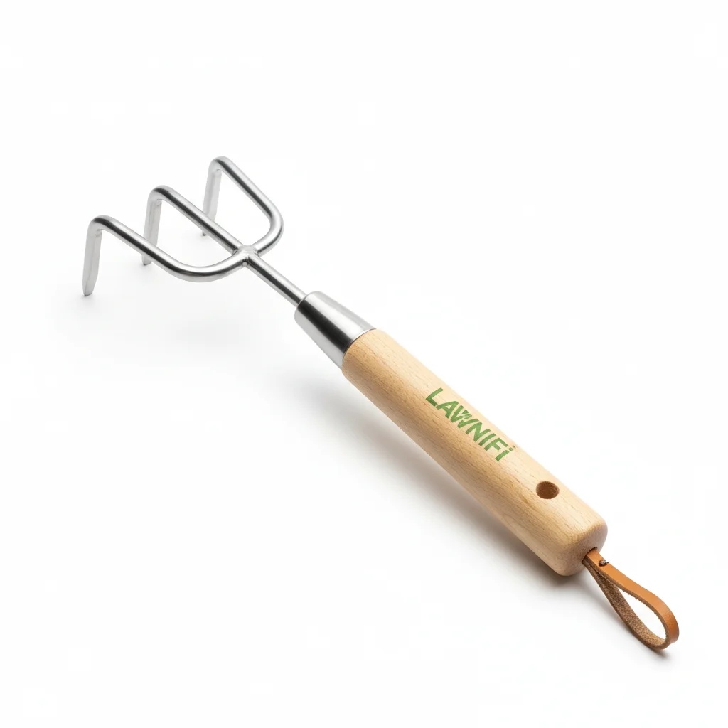 Lawnifi Garden Hand Rake Tool for Weeding Planting and Soil Prep