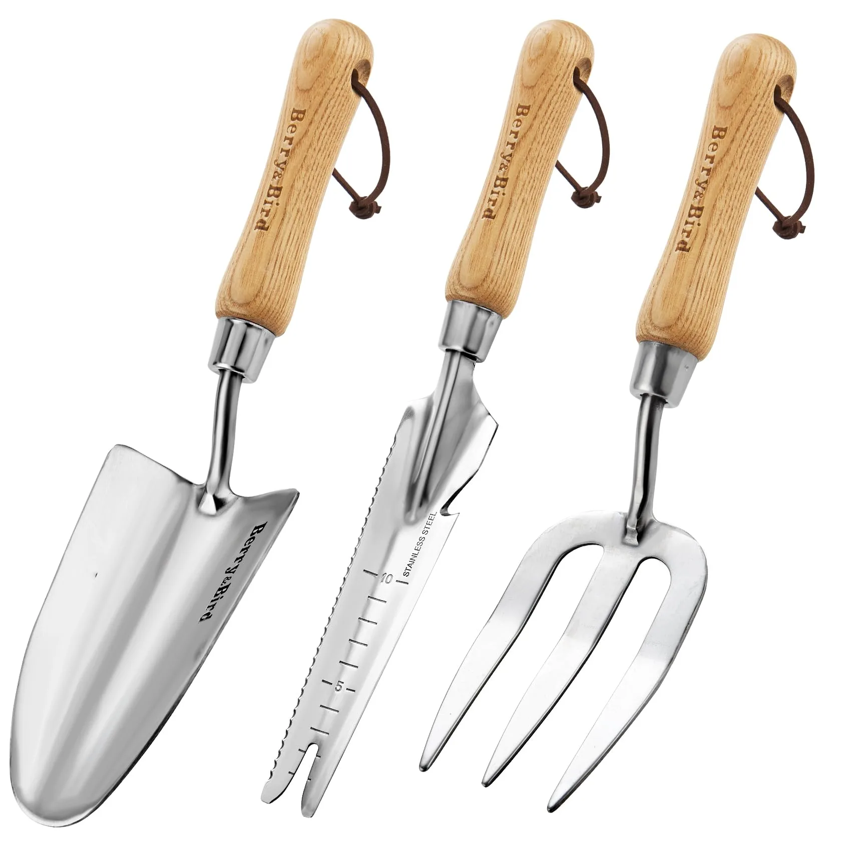 ROYTOA 5PCS Gardening Tools Set with Walnut Handle image 2